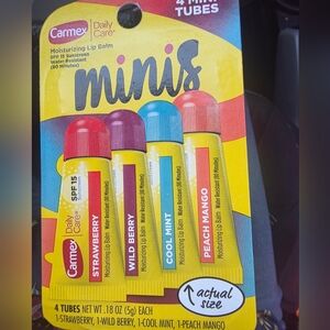 Minis Lip Balm Set - Strawberry, Wild Berry, Cool Mint, Peach Mango